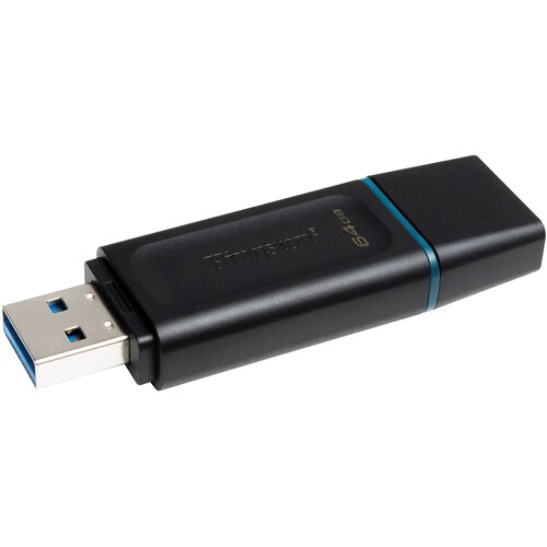 Kingston Exodia 64GB USB 3.2 Gen 1 Flash Drive – High-Speed, Cap-Protected, Portable Storage (DTX/64GB)