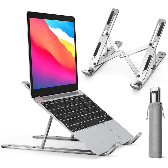 Foldable Adjustable Aluminum Laptop Stand Portable Desktop Holder