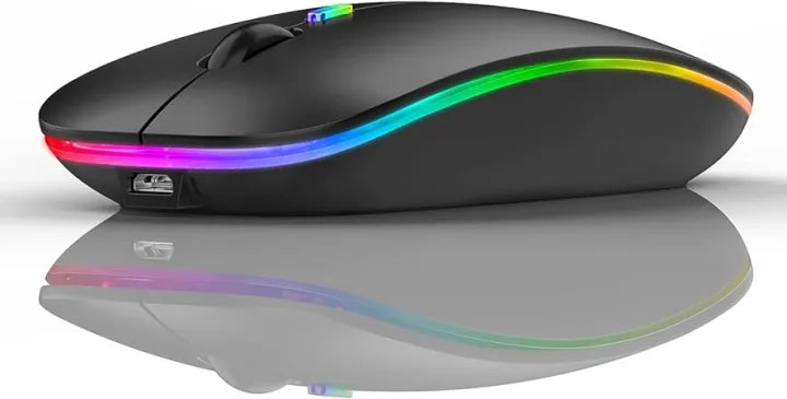 HP W2 Wireless Rechargeable Silent Mouse – Slim RGB Design with Precision DPI Control