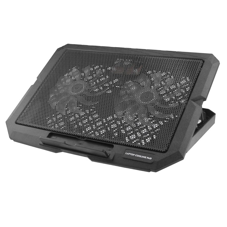 Cooling Pad N-99 with 2 USB,LED Lights – Silent, Ergonomic, High-Airflow Laptop Cooler