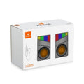 Kisonli X35 RGB Mini 2.0 USB Wired Gaming Speakers – Compact Stereo Speaker Box for PC, Laptop & Mobile Devices