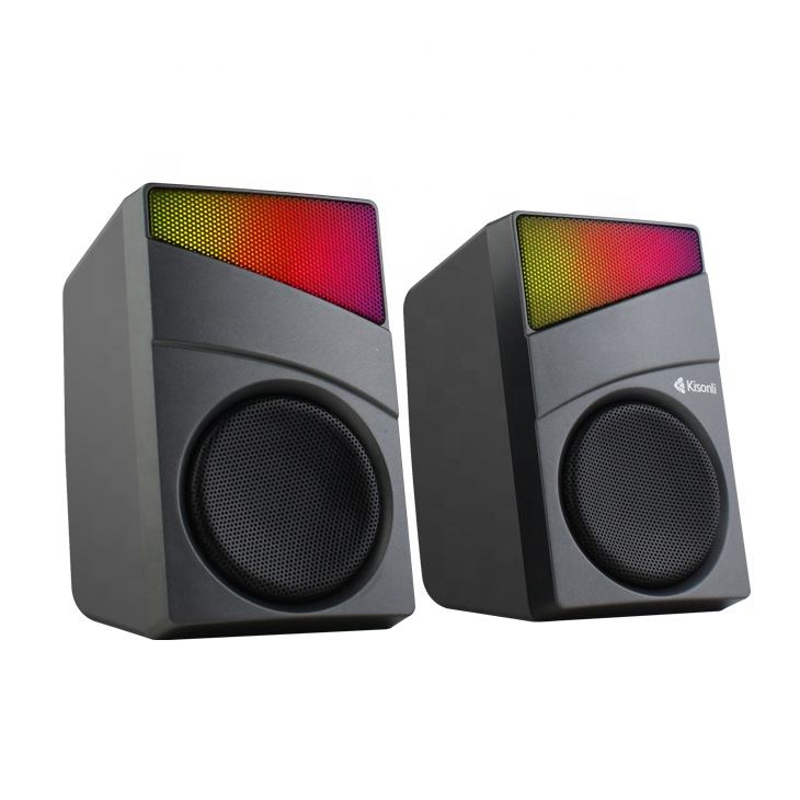 Kisonli X35 RGB Mini 2.0 USB Wired Gaming Speakers – Compact Stereo Speaker Box for PC, Laptop & Mobile Devices