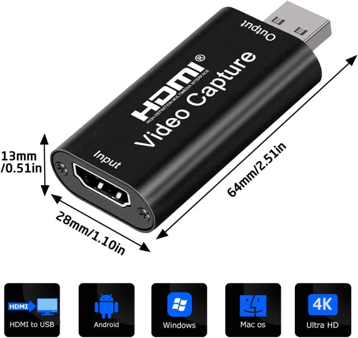 HDMI Video Capture Card USB 3.0 4K 1080P HDMI-compatible