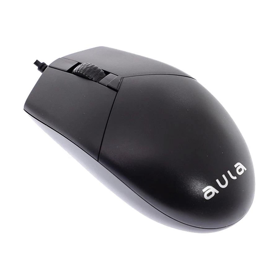 Aula AM104 Wired Optical Mouse – Ergonomic, Precision Control, Plug-and-Play (Black)
