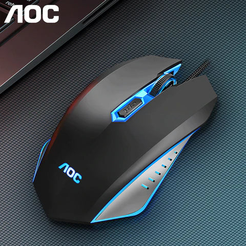 AOC GM130 High-Precision USB Gaming Mouse – Black Edition, 3-Step DPI Switch